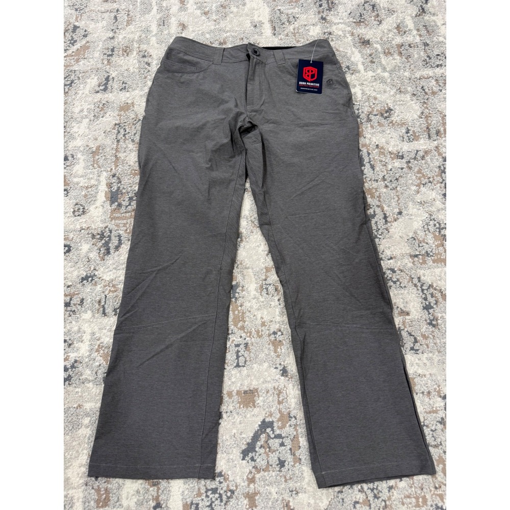 Born Primitive Traverse Pant Falcon Grey Mens 32x30 Technical Hiking Stretch New